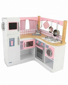 Большая детская кухня из дерева для девочек - Изысканный уголок (KidKraft, 53185_KE)